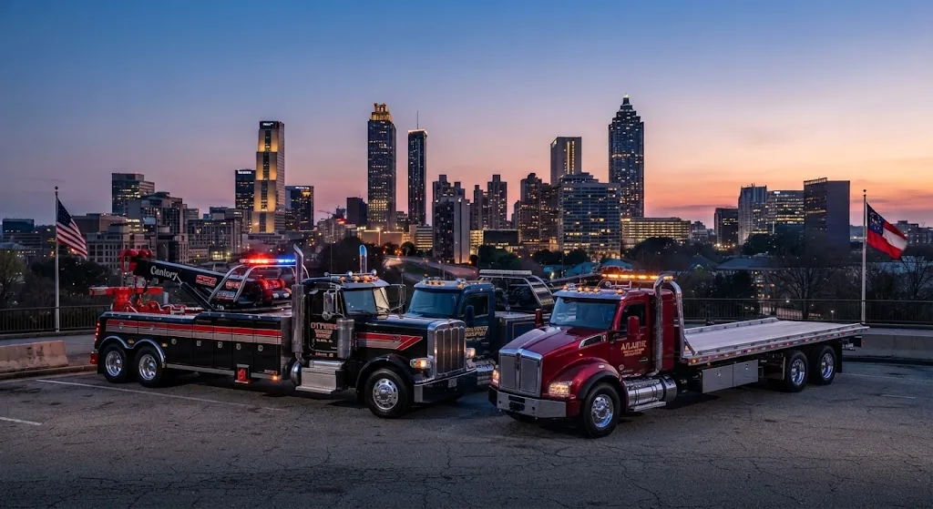 Atlanta Towing Pros 24/7 emergency tow truck providing towing and roadside assistance across Metro Atlanta, Georgia